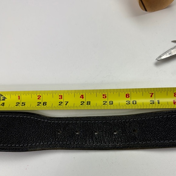 Cactus Black Leather Belt with Round Buckle Made in Italy - Picture 7 of 9